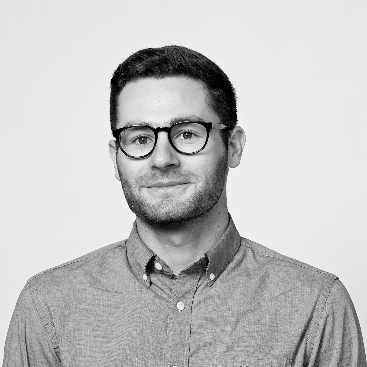 B&W Photograph of Jake Dombek