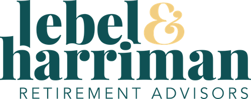 "Logo of Lebel & Harriman, Retirement Advisors with a gold ampersand."