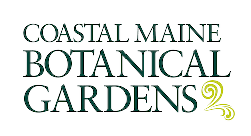 Logo of Coastal Maine Botanical Gardens with stylized green text and leaf design.
